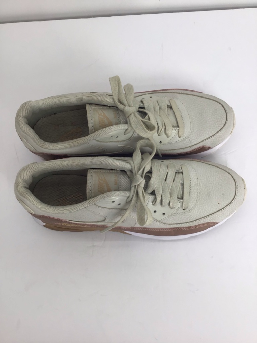 Nike Womens Air Max 90 Ultra Running Athletic Sneaker Light Bone Bronze Size 8.5 - Picture 8 of 9